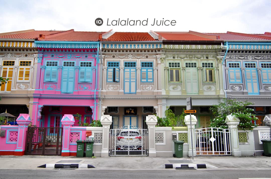The pastel Peranakan shophouses of Koon Seng Road, Joo Chiat.
